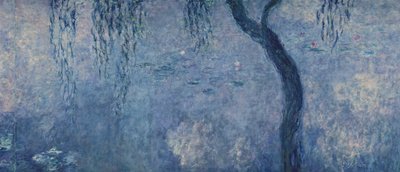 Waterlelies: Twee Treurwilgen, rechter sectie door Claude Monet